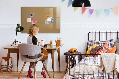 Schreib-Magnettafel in Dunkelbeige
