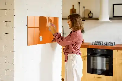 Schreib-Magnettafel in Orange