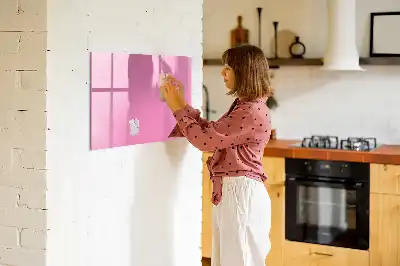 Beschreibbare Magnettafel in Rosa