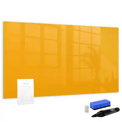 Beschreibbare Magnettafel in Goldgelb