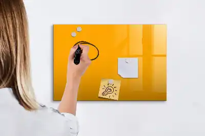 Beschreibbare Magnettafel in Goldgelb
