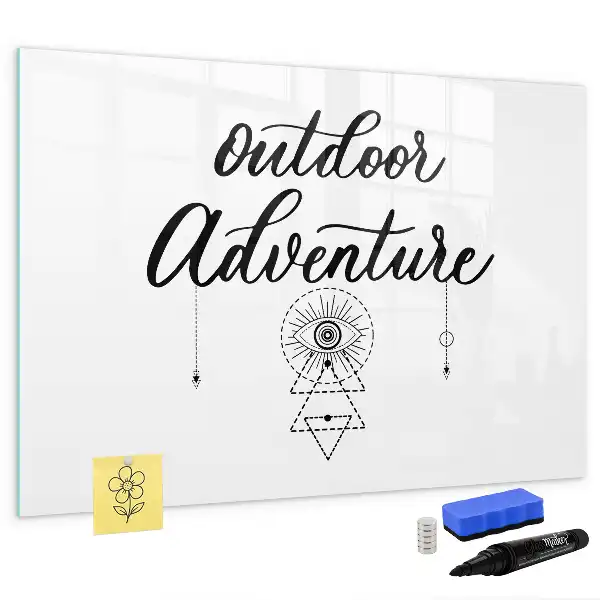 Beschreibbare Magnettafel für Outdoor-Abenteuer