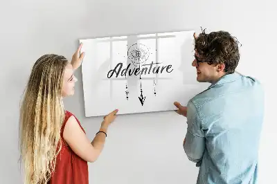 Beschreibbare Magnettafel im Design Abenteuer
