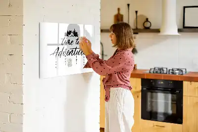 Beschreibbare Magnettafel mit Motiv Zeit für Abenteuer