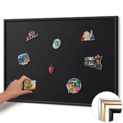 Magnettafel mit schwarzem Rahmen Farbe Schwarz