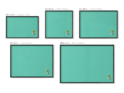 Magnettafel mit schwarzem Rahmen Farbe Mint