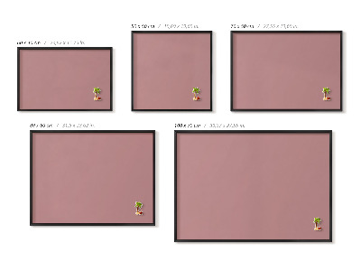 Magnettafel mit schwarzem Rahmen Farbe Pastellrosa