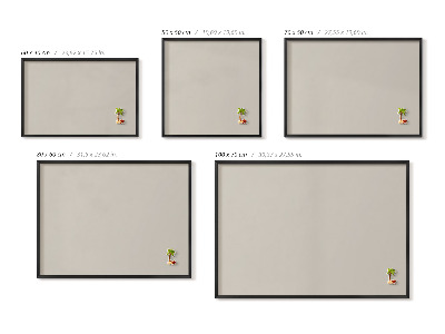 Magnettafel mit schwarzem Rahmen Farbe Creme