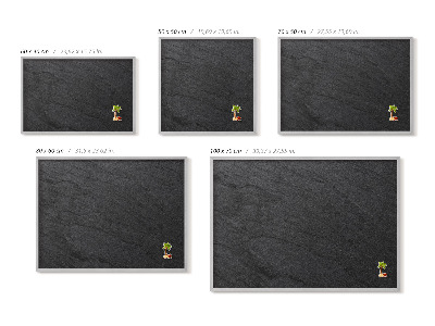 Magnettafel mit silbernem Rahmen Steinwandstruktur