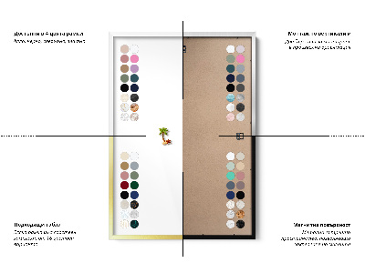 Magnettafel mit silbernem Rahmen Farbe Lila
