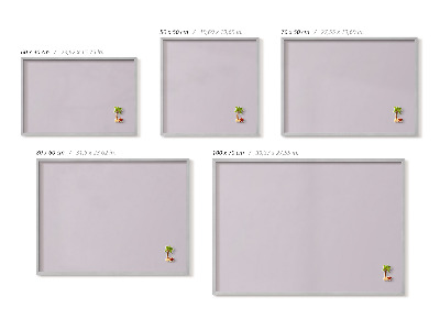 Magnettafel mit silbernem Rahmen Farbe Lila