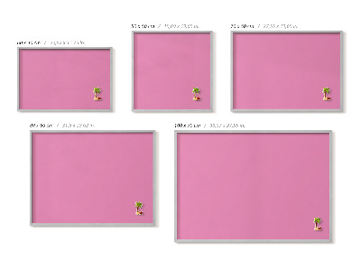 Magnettafel mit silbernem Rahmen Farbe Rosa