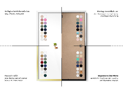 Magnettafel mit goldenem Rahmen Farbe Dunkelgelb