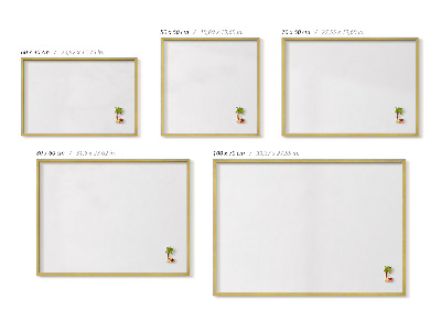 Magnettafel mit goldenem Rahmen Farbe Weiß