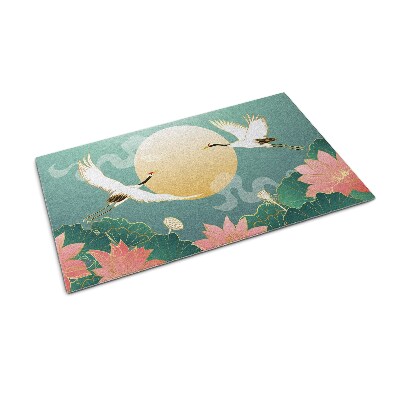 Fußmatte haustür Vögel Blumen