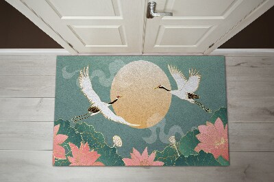 Fußmatte haustür Vögel Blumen