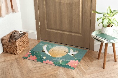 Fußmatte haustür Vögel Blumen