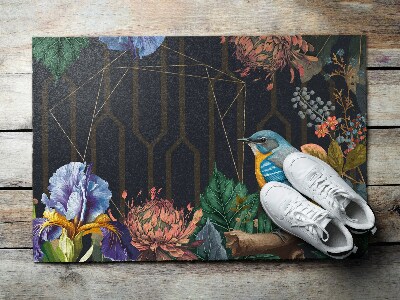 Fußmatte haustür Vogelblumen