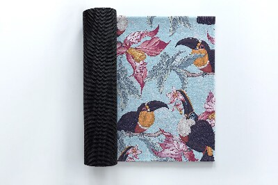 Fußmatte haustür Vögel Blumen