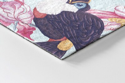 Fußmatte haustür Vögel Blumen