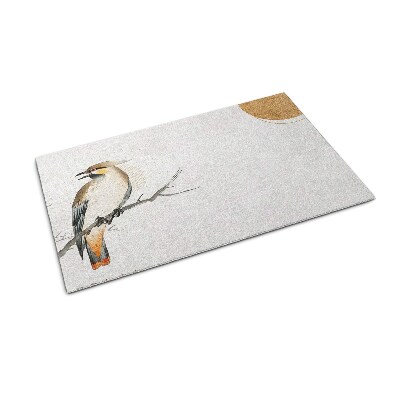 Fußmatte haustür Vogel auf einem Ast