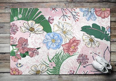 Fußmatte haustür Farbenfrohe Blumen