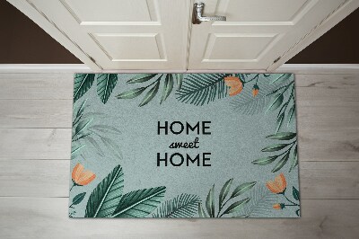 Fussmatte innen Home sweet home Blätter