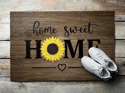 Fußmatte Home sweet home Sonnenblume