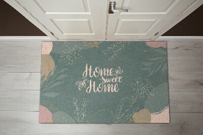 Fußmatte Home sweet home Grüner Hintergrund
