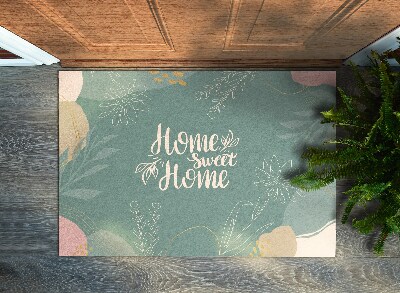 Fußmatte Home sweet home Grüner Hintergrund