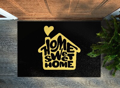 Türmatte Home sweet home Gelbes Herz