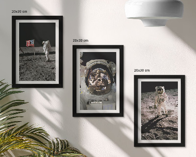 Fotowand Fotos von Astronauten, die auf dem Mond landen