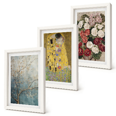 Fotowand Blumen und Bäume im Malstil von Der Kuss von Gustav Klimt