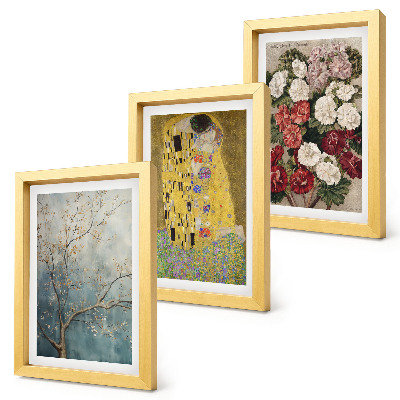 Fotowand Blumen und Bäume im Malstil von Der Kuss von Gustav Klimt