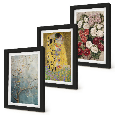 Fotowand Blumen und Bäume im Malstil von Der Kuss von Gustav Klimt