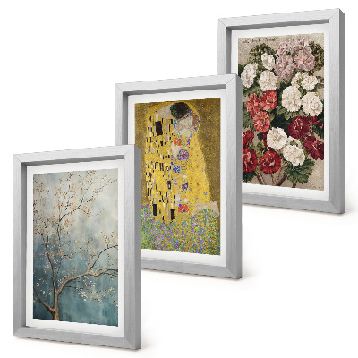 Fotowand Blumen und Bäume im Malstil von Der Kuss von Gustav Klimt