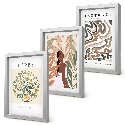 Bilderwand Boho-Ästhetik, minimalistische Pastellposter