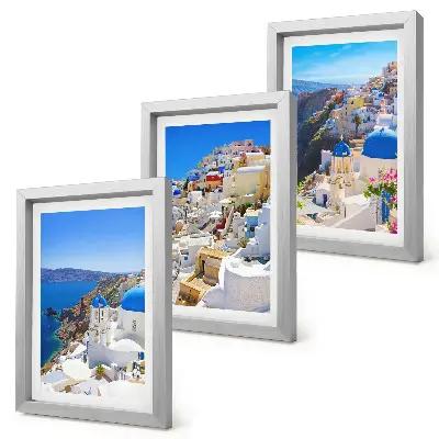 Bilderwand Landschaftsarchitekturansichten der Stadt Oia auf Santorin in Griechenland