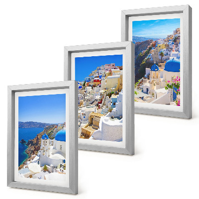 Bilderwand Landschaftsarchitekturansichten der Stadt Oia, Santorin, Griechenland