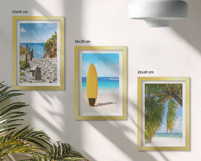 Fotowand Urlaubsansichten von Strand, Wellen und Palmen in den Tropen