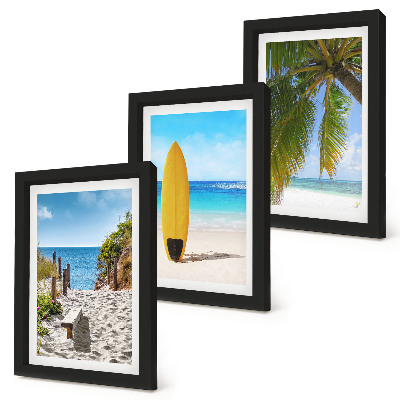 Fotowand Urlaubsansichten von Strand, Wellen und Palmen in den Tropen