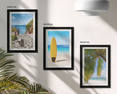 Fotowand Urlaubsansichten von Strand, Wellen und Palmen in den Tropen