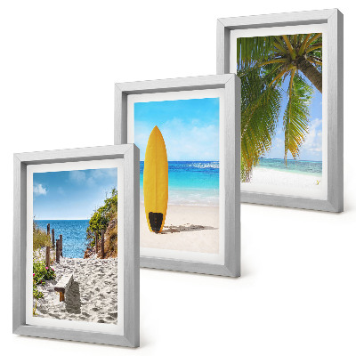Fotowand Urlaubsansichten von Strand, Wellen und Palmen in den Tropen