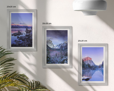 Bilderwand Berglandschaften in der Abenddämmerung, Ausblicke aufs Wasser