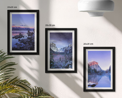 Bilderwand Berglandschaften in der Abenddämmerung, Ausblicke aufs Wasser
