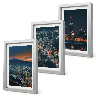 Fototapete Stadtpanorama bei Nacht mit Wolkenkratzern