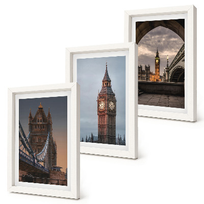 Bilderwand Ansichten von London mit der Brücke und Big Ben