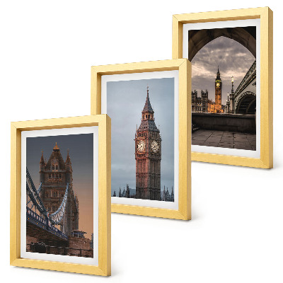 Bilderwand Ansichten von London mit der Brücke und Big Ben