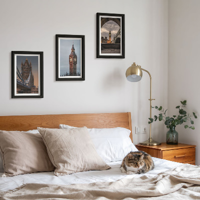 Bilderwand Ansichten von London mit der Brücke und Big Ben