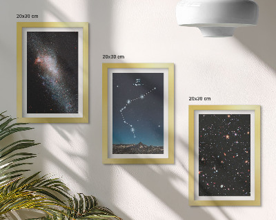 Bilderset mit rahmen Galaxie Weltraum Sternzeichen Wassermann